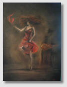 "Ballerina Flamengo" olio su tela 50x70 (disponibile)