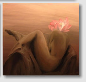 "Donna Fiore" olio su tela 60x70 (disponibile) 