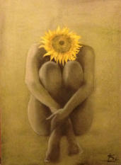 "Donna Girasole" olio su tela 50x70