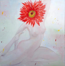 "Donna Fiore Chiaro" olio su tela 60x70 (disponibile) 
