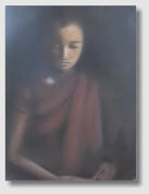 Monaco Buddista olio su tela 50x70 (disponibile) 